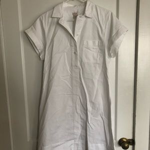 J.Crew white button-down dress
